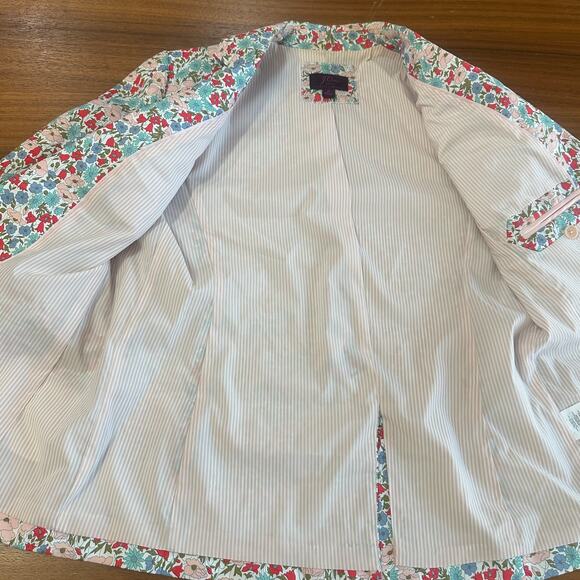 J. Crew Liberty Campbell Floral Cotton Blazer, Spring Career Wear, size 8 - Picture 9 of 13